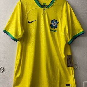 Nike Brasil National Soccer Team 2022/2023 Vapor Match Home Jersey Size XL